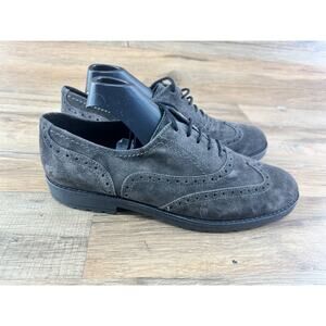 Kennebec Shoes Oxford Gray Suede Size 8 (EU 41) Purple Laces